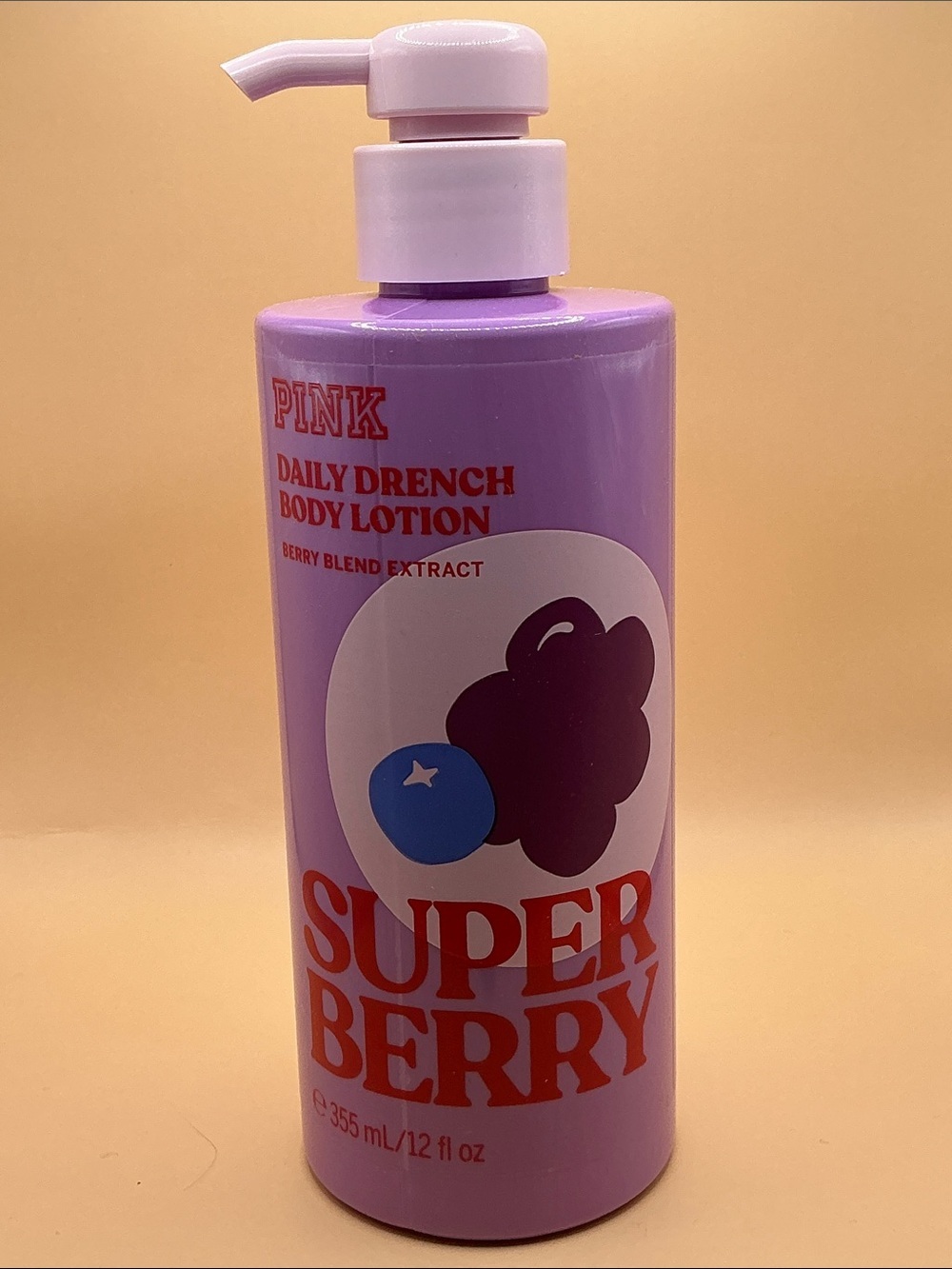 Victoria’s Secret PINK Super Berry Daily Drench Body Lotion 12 oz NEW - Picture 2 of 6